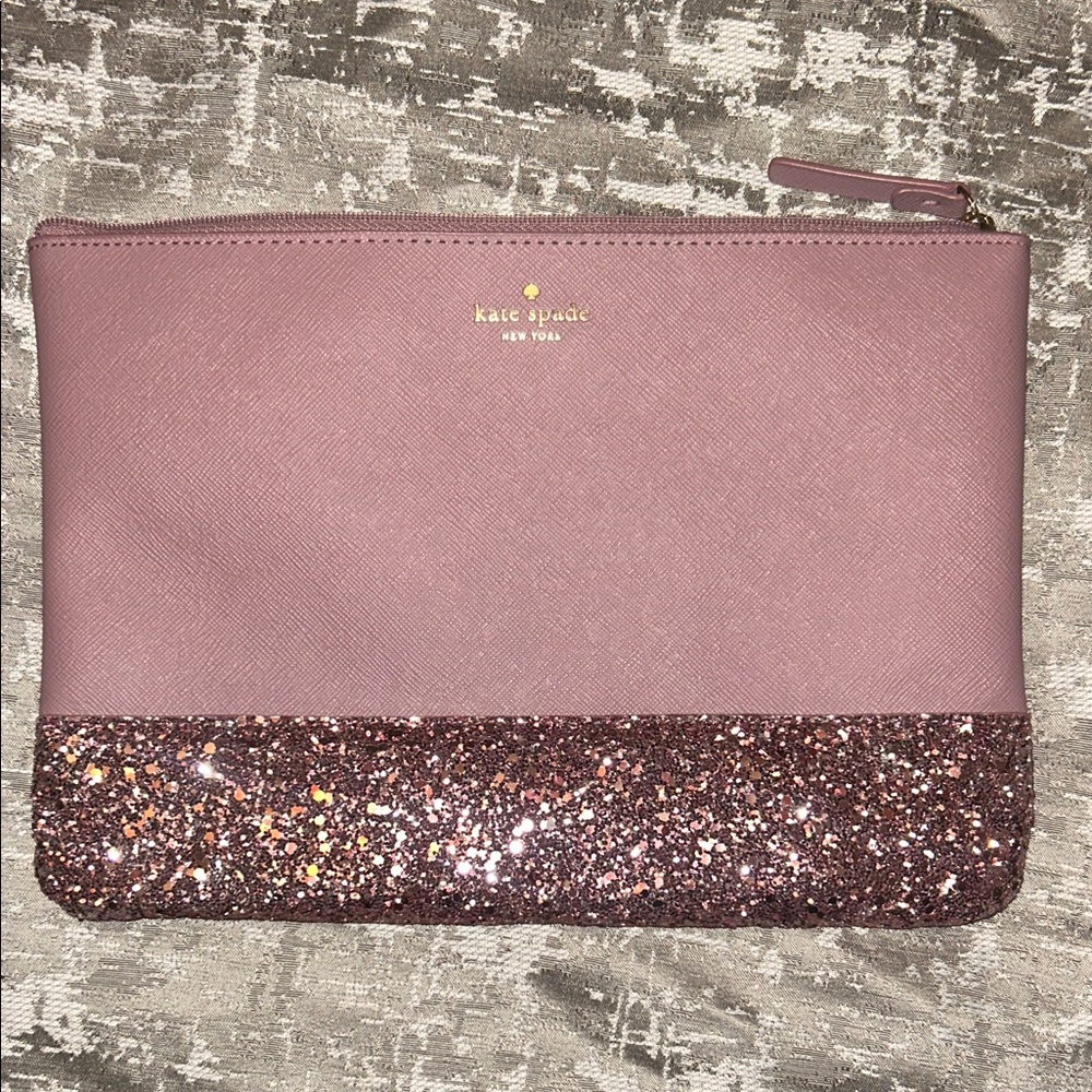 Kate Spade Pink Glitter Clutch
